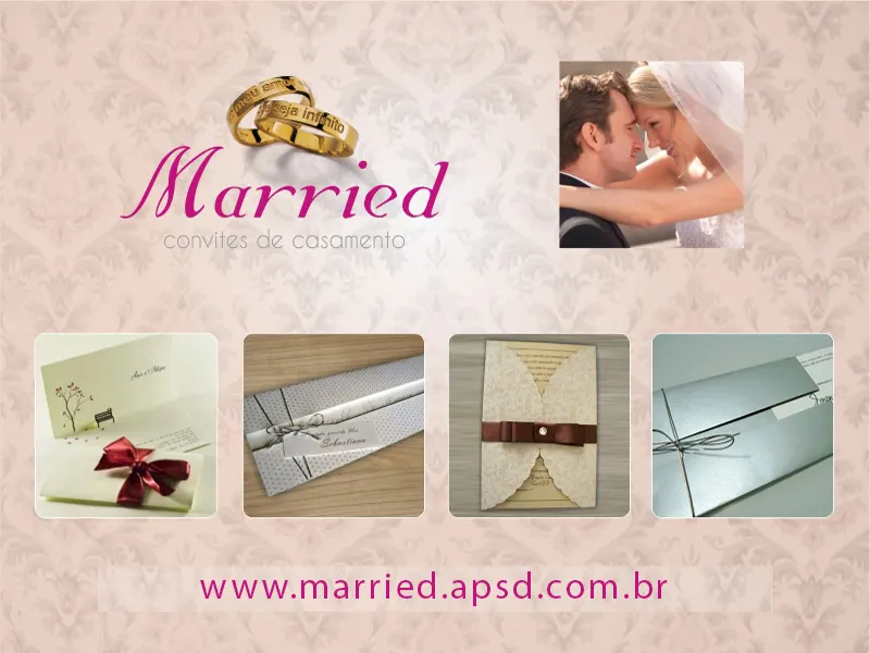 married convites de casamento